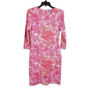 J. McLaughlin Pink Floral Boat Neck Sheath Dress